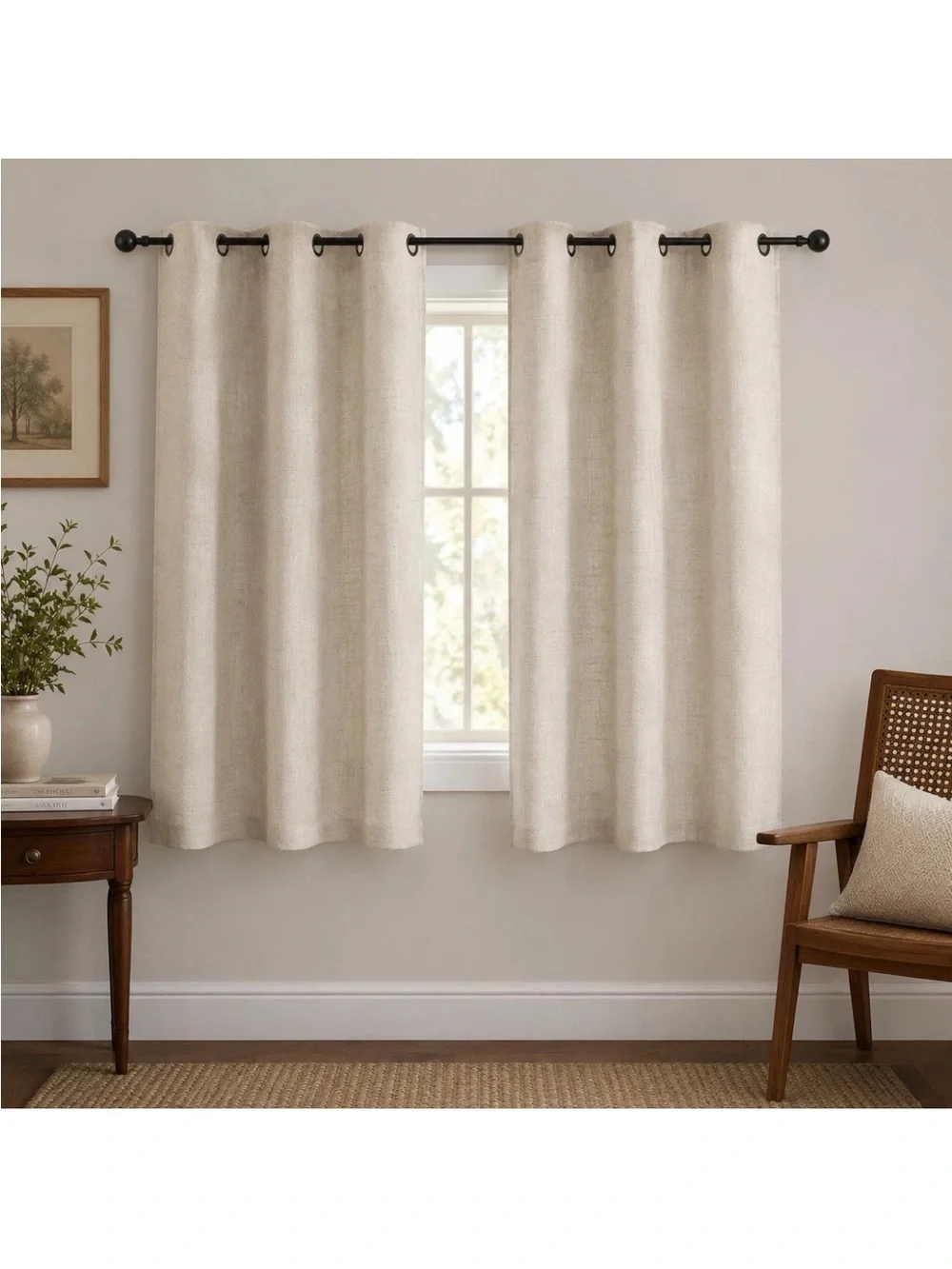 Vintage Louis Hornick Spinnaker 80s Country Farmhouse Tier Curtains 50x36